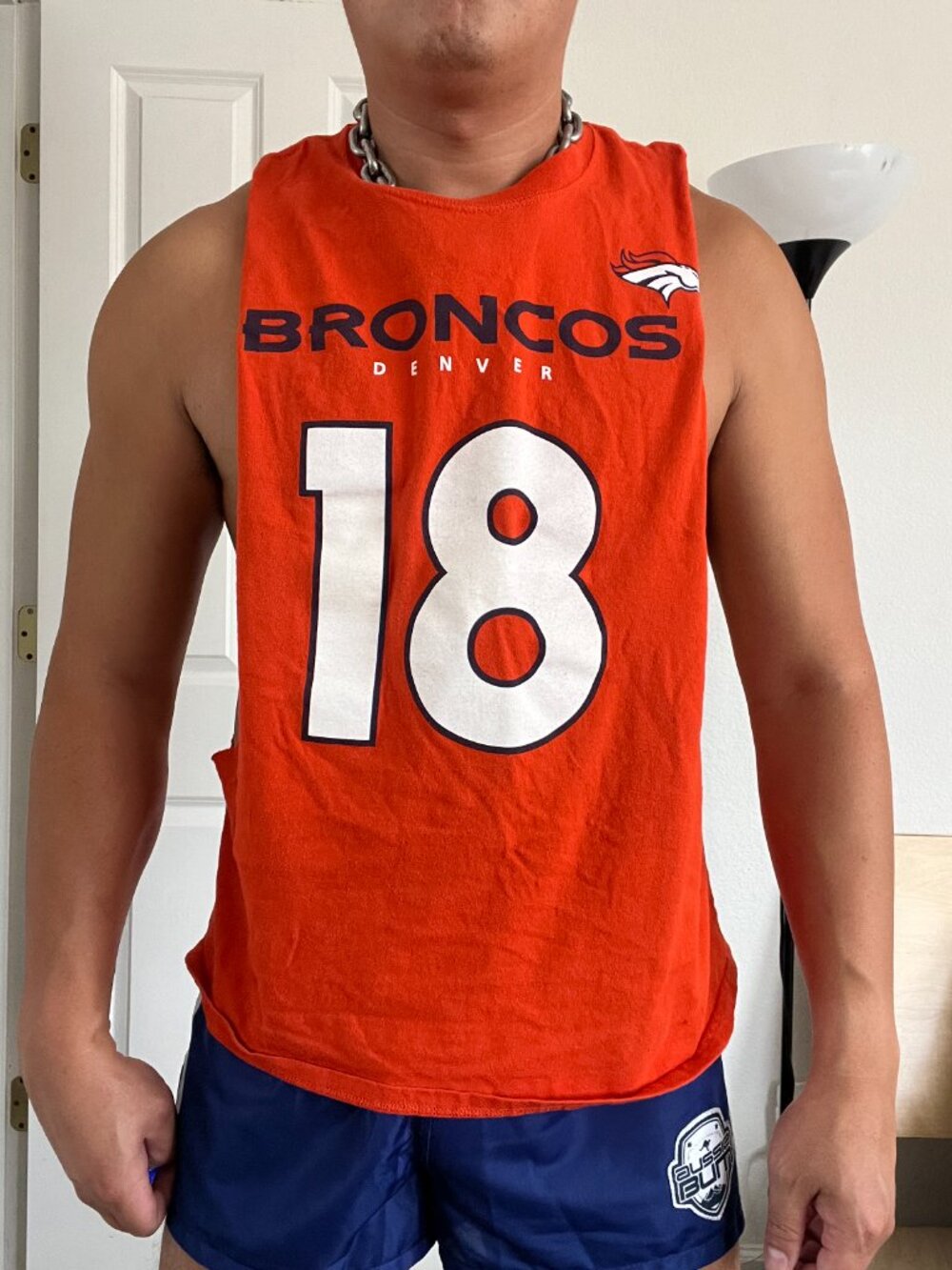 NFL Denver Broncos Manning Cutoff Tank Top